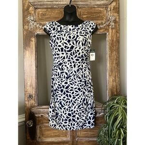 Ralph Lauren Navy and White Cap Sleeve Dress